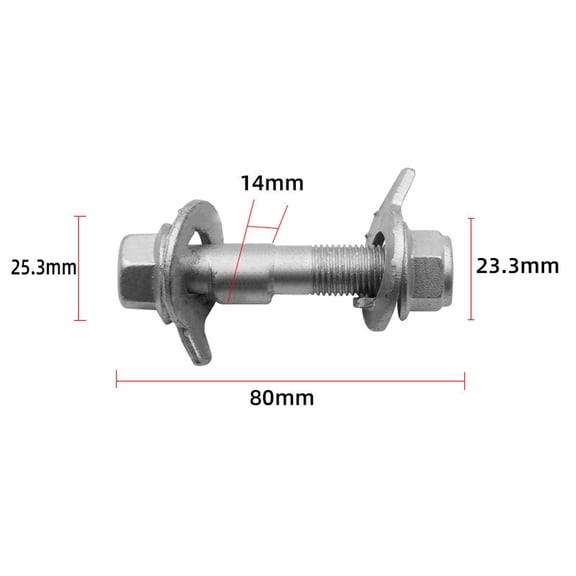 Dualoai 2Pcs Camber Bolts Kit Adjustable Camber Correction Alignment Kit cam Bolt 14mm