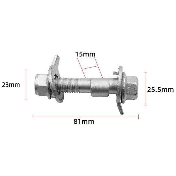 Dualoai 2Pcs Camber Bolts Kit Adjustable Camber Correction Alignment Kit cam Bolt 15mm