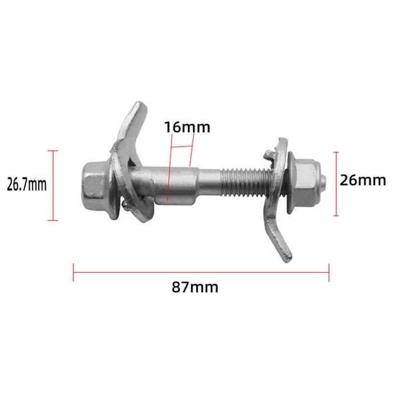 Dualoai 2Pcs Camber Bolts Kit Adjustable Camber Correction Alignment Kit cam Bolt 16mm
