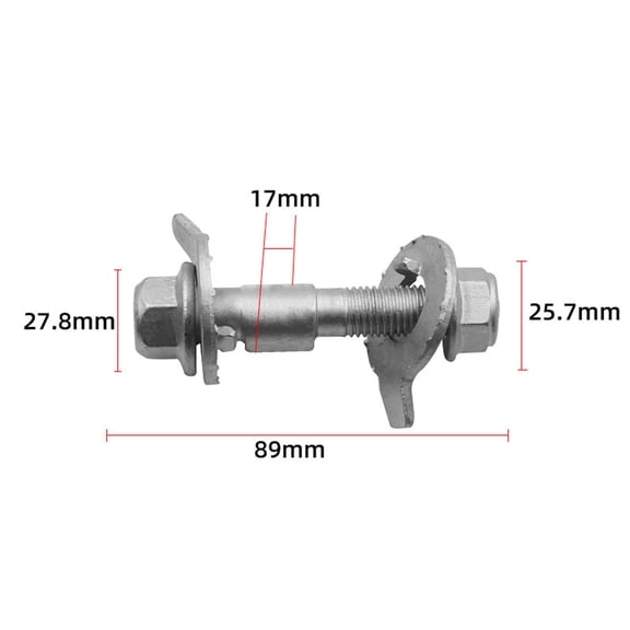 Dualoai 2Pcs Camber Bolts Kit Adjustable Camber Correction Alignment Kit cam Bolt 17mm