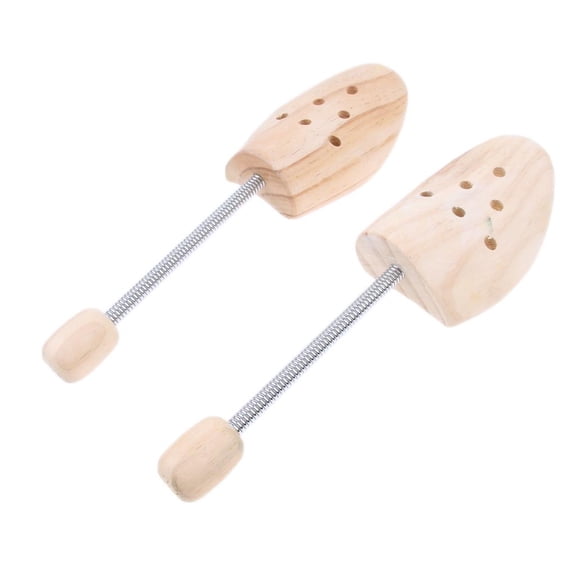 Dualoai 2Pcs Cedarwood Shoe Tightener Shoe Stretchner Shoe Wide Shoe with Spiral Spring Small