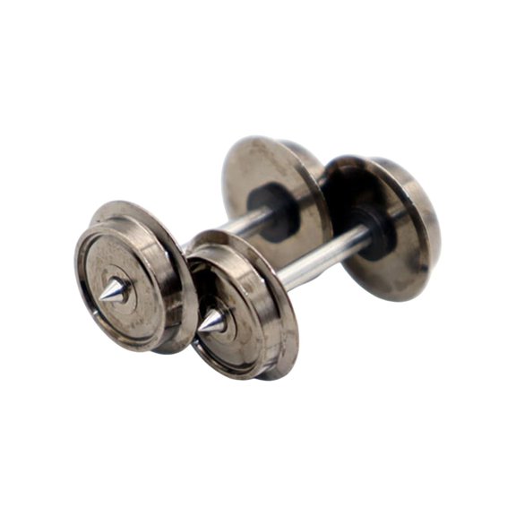 Dualoai 2Pcs Metal DC Wheels Metal Axles Spare Part Replacement Hobby Train Accessory HO