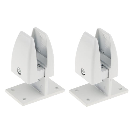 Dualoai 2Pcs Office Desk Partition Support Bracket Hardware Plates Clip Holder White