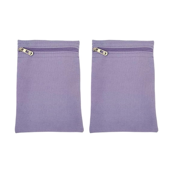 Dualoai 2Pcs Sew in Side Pocket with Zipper Coat Inside Pockets for Robe Windbreaker Purple