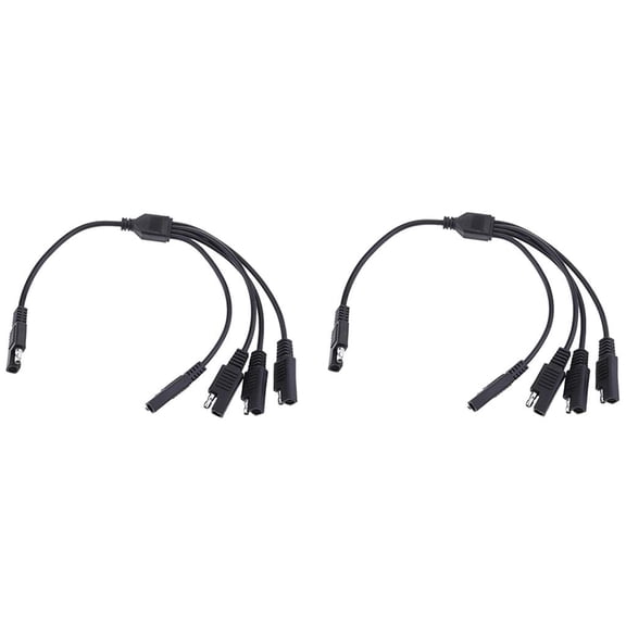 Dualoai 2Pcs Universal 18AWG SAE 1 to 4 Extension Adapters Splitter Cables For Car Motor