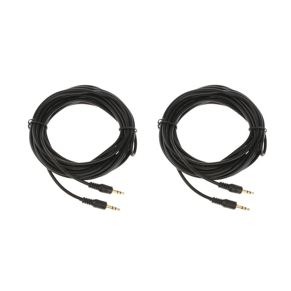 Dualoai 2Pieces 5Meter 3.5mm Jack Aux Male to Male Stereo Audio Cable for Car Phone MP3