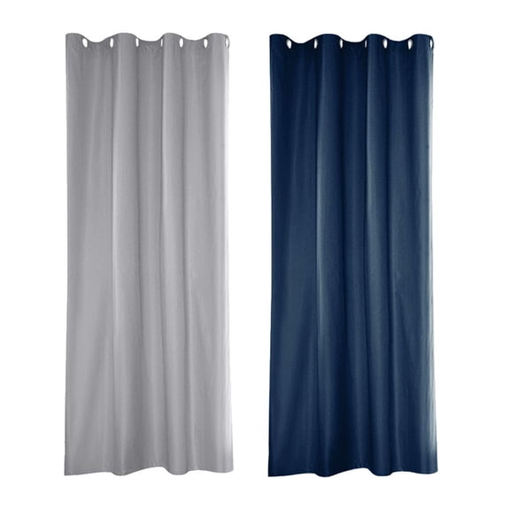 Dualoai 2X Outdoor Curtains Beige Waterproof - Thick Fabric Light Blocking Patio Drapes with Grommet Top Thermal Insulated Drapes for Lanai/Porch