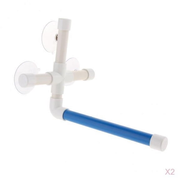 Dualoai 2X Portable Suction Cup Parrot Shower Perches Stand Platform Toy for Parakeet, Bird Perches Stand Toy for Bath