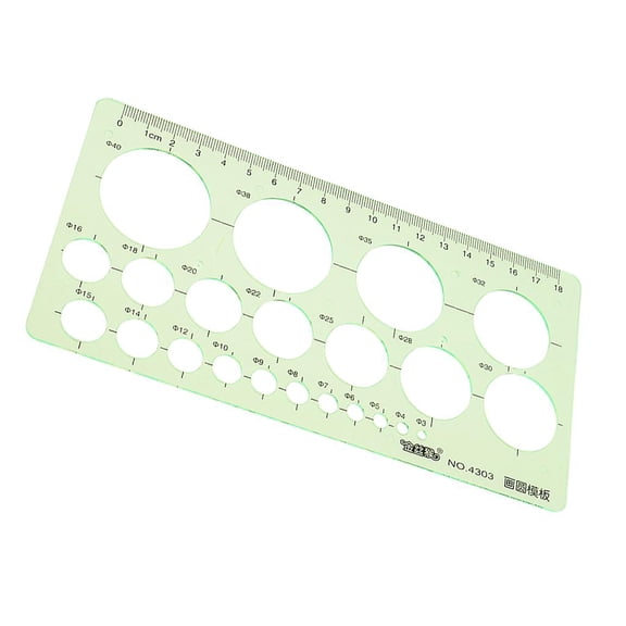 Dualoai 2mm to 40mm CIRCLES TEMPLATE TECHNICAL DRAWING STENCIL GOVERNING CIRCLE MODEL