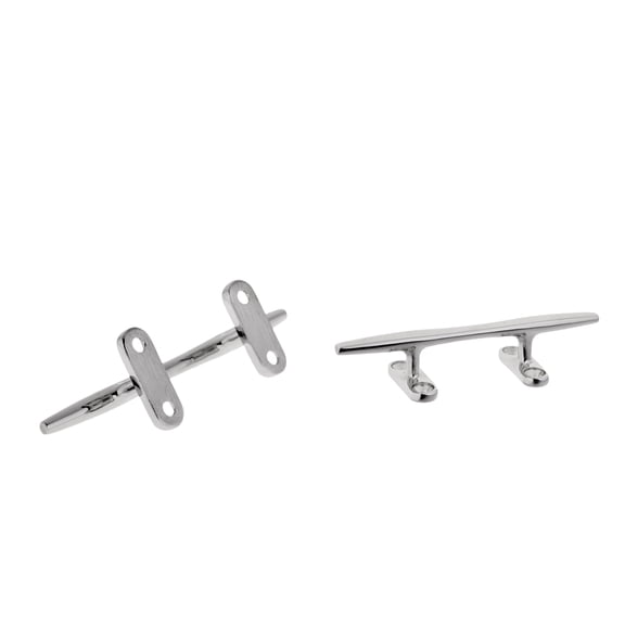 Dualoai 2pcs 6" Rope Line Cleat Sailing Mooring Cleat, Marine Grade Stainless Steel