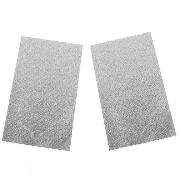 Dualoai 2pcs Crystal Rhinestone Self Adhesive Sticker Sheet Car Phone Decor silver