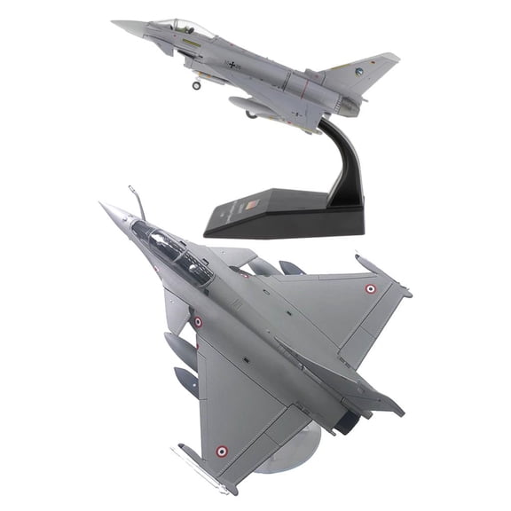 Dualoai 2x 1/72 Rafale Fighter W/ 1/100 EF2000 Airplane Decor