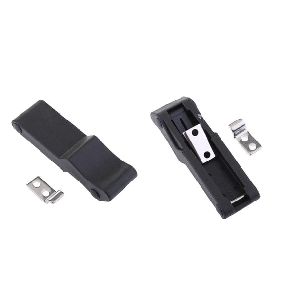 Dualoai 2x Flexible Draw Latch, Over-Center, Black Rubber,3.8'' For Marine Yacht Boat