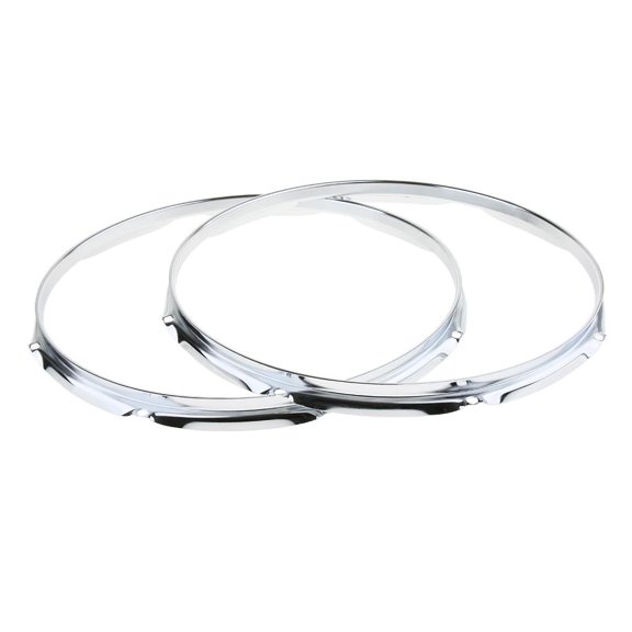 Dualoai 2x Iron 14inch Die Cast Tom Drums Hoops Batter Side Snare Side 8 Holes 14inch 8 14inch 8 Holes