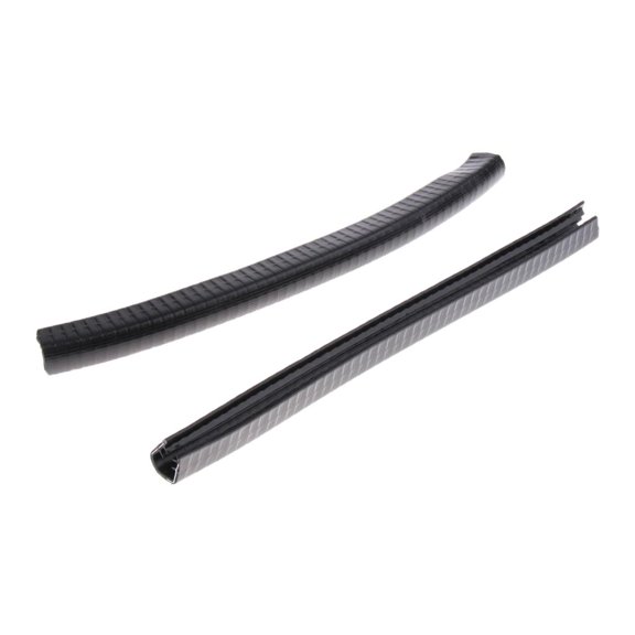 Dualoai 2x Protective Rubber Strip for Longboard Skateboard Deck Edge Protection Black