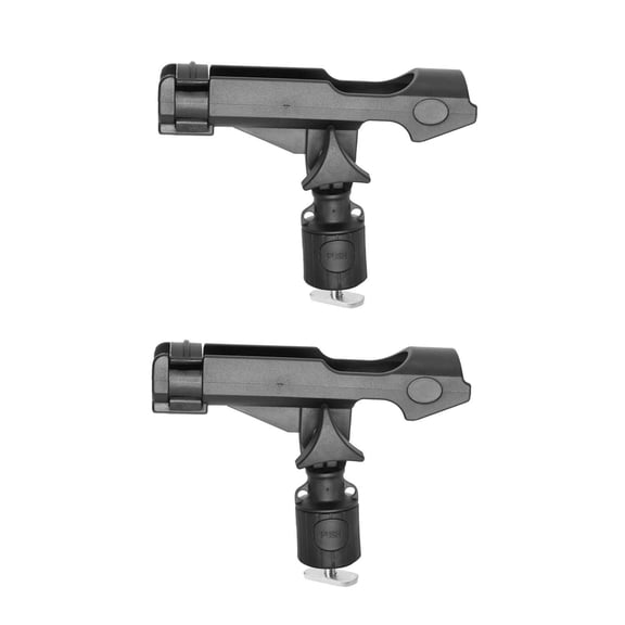 Dualoai 2x Removable Fishing Rod Tube Holder Rotatable Tackle Track Mount Kayak Boat
