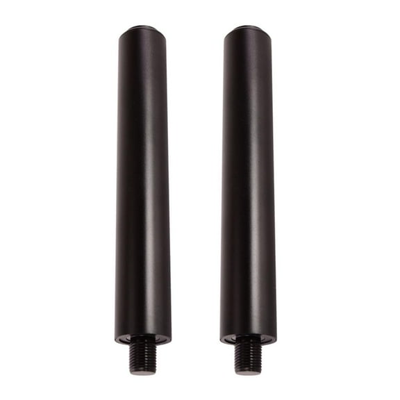 Dualoai 2x Sturdy Aluminum Alloy Pool Cue Lengthening Extender Extension Accessory Black