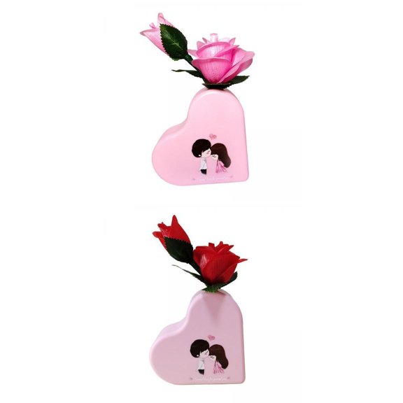 Dualoai 2x Unique Neon Night Light Touch Sensor LED Lighting Rose Party Nightlights