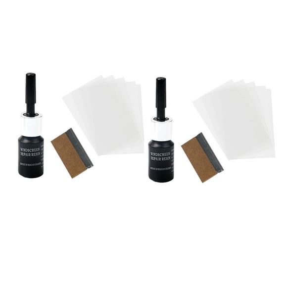 Dualoai 2xCar Windshield Repair Kit Auto Window Repair Fluid for Scratches Removal