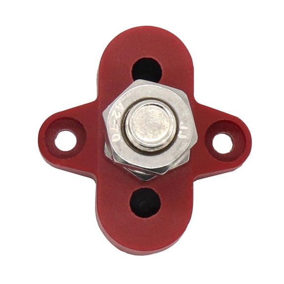 Dualoai 3/8inch Red Junction Block Power Post Insulated Terminal Stud for Boat Marine