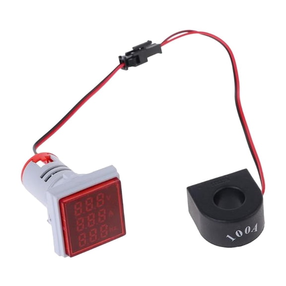 Dualoai 3 In Voltmeter Voltmeter, Ammeter Ammeter, Frequency Meter, Measuring Red