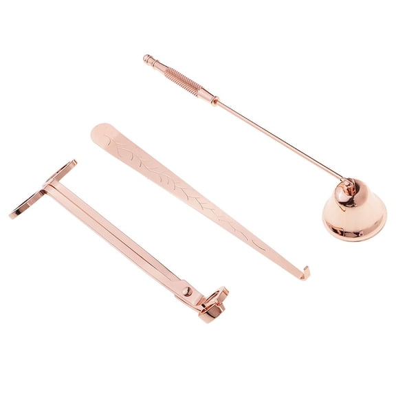 Dualoai 3 Pieces Candle Tools Accessories Set Candle Snuffer / Snuffer Candle Rose Gold