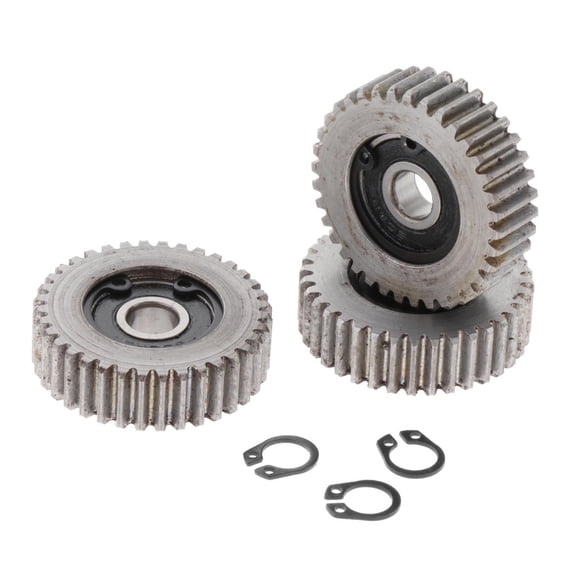 Dualoai 3 Pieces Professional 36T Planetary Gears, Motor Equipment Part Tool Attachment Steel Grey