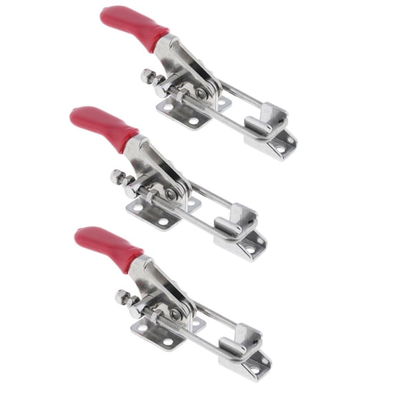 Dualoai 3 Sets Latch Catch Toggle Clasp Quick Release Clamps Metal Lock Hasp Hand