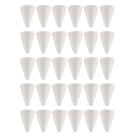 Dualoai 30PCS Blank Cone Shaped Styrofoam Polystyrene Foam for Arts Crafts Modelling