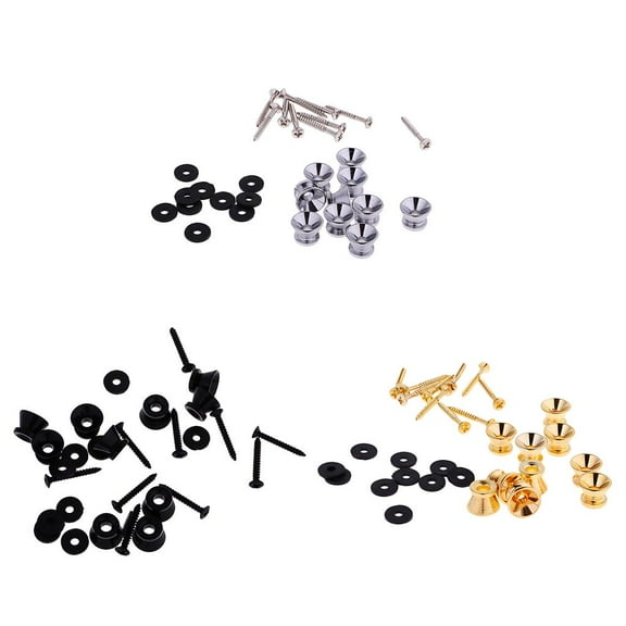 Dualoai 30Pc Strap Lock Pins Peg Straplock for Acoustic Electric Guitar Ukulele Bass