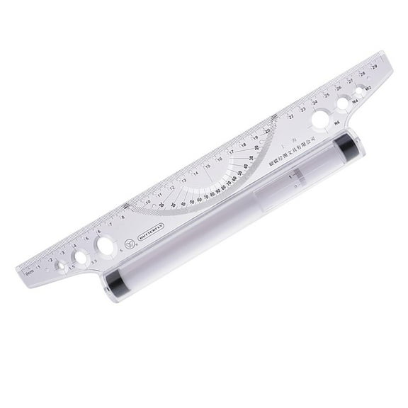 Dualoai 30cm/12 Inch Rolling Parallel Ruler For Drawing Circles Lines Lines Charts