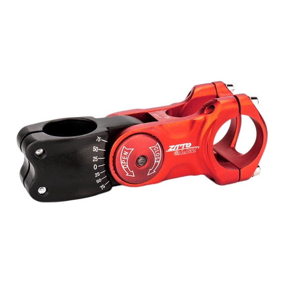 Dualoai 31.8mm Bike Stem Adjustable Angle for Mountain Bike black red 31.8x90mm
