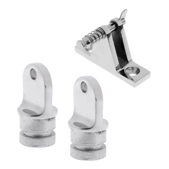Dualoai 316 Stainless Steel Boat Canopy Bimini Top Deck Hinge Removable Quick Release