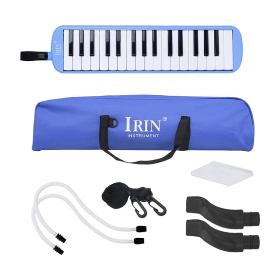 Dualoai 32 Keys Harmonica for Kids Easy Playing Musical Instrument for Beginner Gift blue