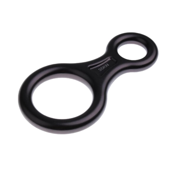 Dualoai 35KN Figure 8 Shaped Descender Rock Climbing Rappel Belay Device, Gray