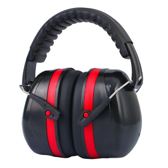Dualoai 35dB Highest SNR Safety Ear Muffs Professional Ear Defenders Adjustable Headband Red