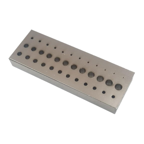 Dualoai 36 Holes Riveting Stake Rectangular Riveting Tool Punching Plate Adjustment Tool