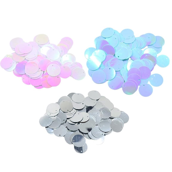 Dualoai 390 Pieces Round Loose Sequins Paillettes DIY Sewing Decor for Clothing Bags