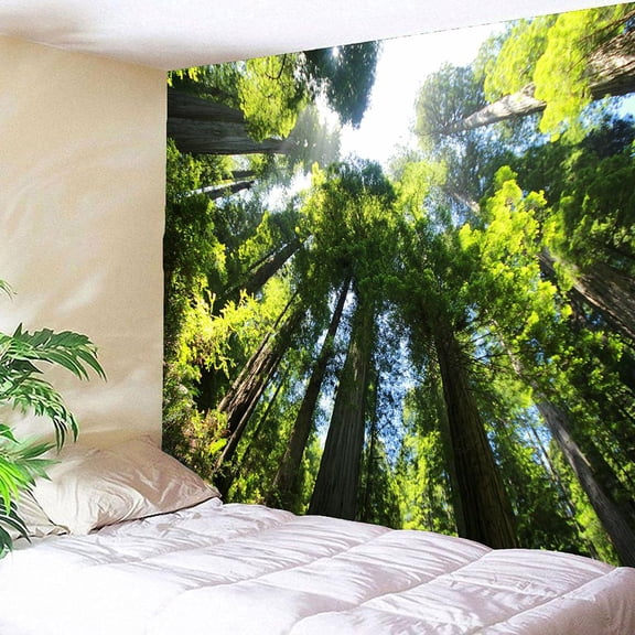 Dualoai 3D Home Wall Hanging Nature Art Polyester Fabric Tree Theme Tapestry, Wall Decor K