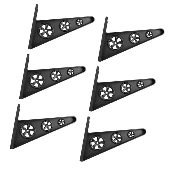 Dualoai 3Pairs Skateboard Longboard Wall Mount Holder Rack Hanger Skateboard Decks Accs 43x20cm 3Pair