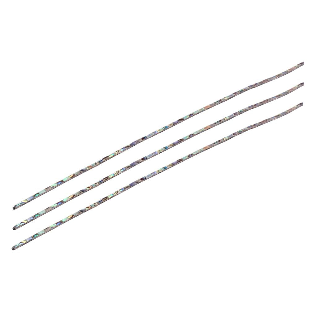 Dualoai 3Pcs Binding Strip Decoration Parts Abalone Shell for Acoustic Guitar Making