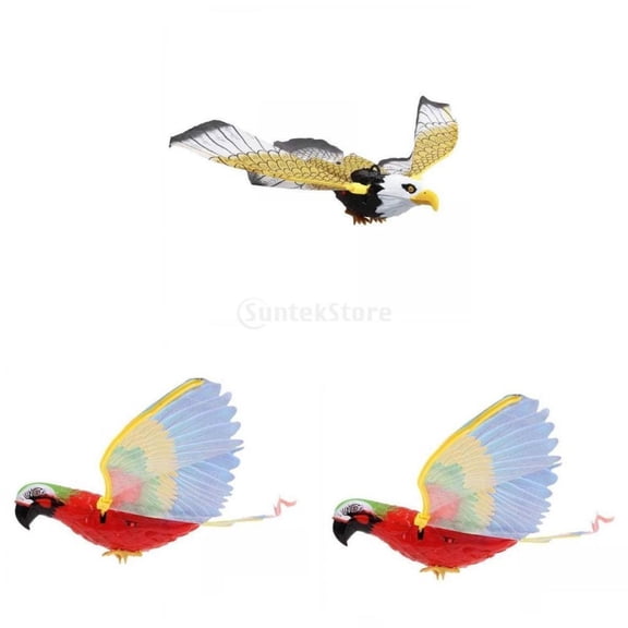 Dualoai 3Pcs Bird Scarer Flying Kite Flying Toy Deterrent for Outdoor Bird Repellent
