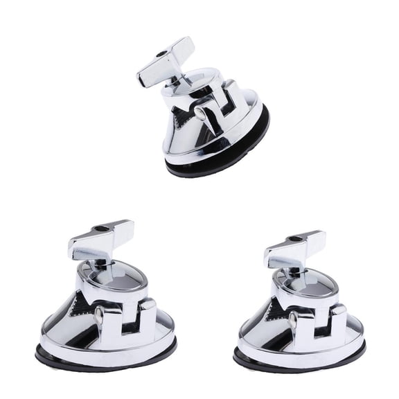 Dualoai 3pcs Metal Drum Holder Base Plate Bass Drum Tom Clamp Mount Durable Drum Kit