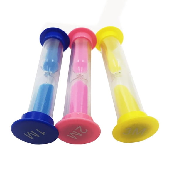 Dualoai 3x Sandglass Hourglass Sand Clock Timers Cooking Baking Game 1+2+3 Minutes