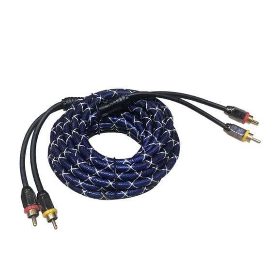 Dualoai 4.5m Car Audio Speaker RCA Cable Wire Interconnect Electronic Accessories