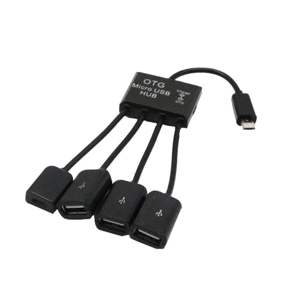 Dualoai 4 In 1 USB Connector 3 X USB Ports 1x Micro USB Port Power OTG Hub Cable Adapter