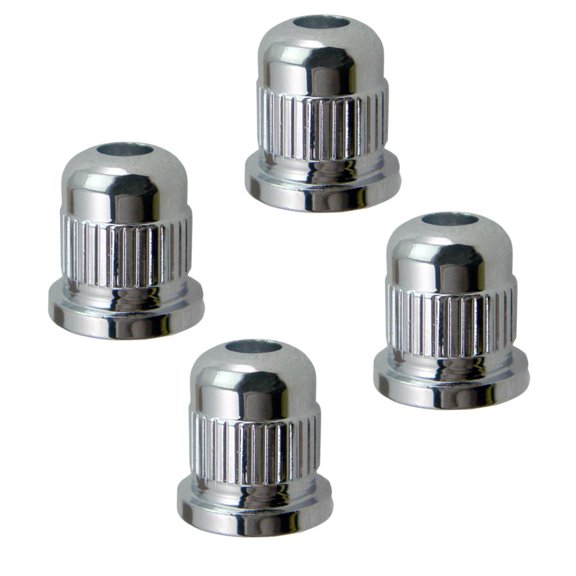 Dualoai 4 Pcs Silver Thru Body String Mounting Ferrules Set for Electric Bass Guitar