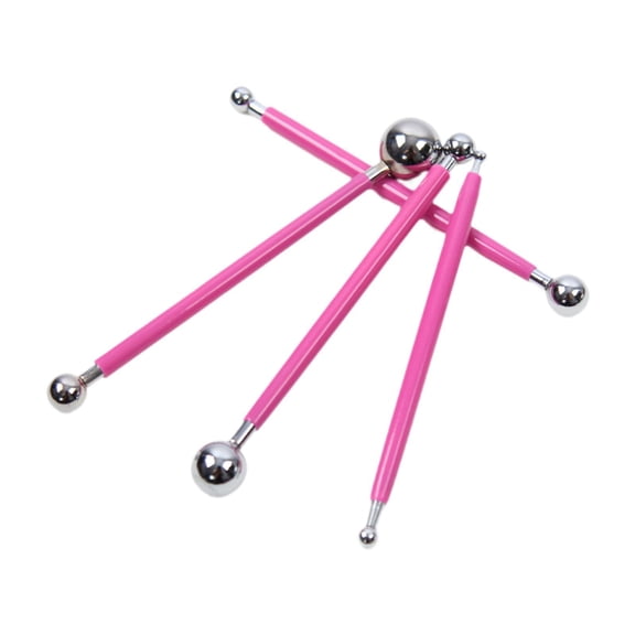 Dualoai 4 Pieces Ball Stylus Dotting Tools Embossing Stylus Clay Sculpting Two Ended red