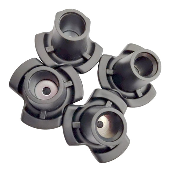 Dualoai 4 Pieces Cane Tips Stick Feet Cover Support Accs Tripod Nonslip Rubber Tips Cane 19MM