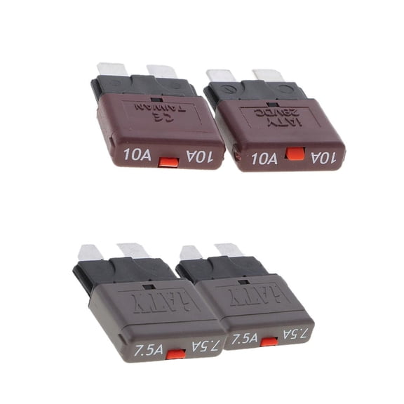 Dualoai 4 Pieces Fuse Circuit Breaker Manual Reset Mini Blade Car Truck 28V 10A+7.5A